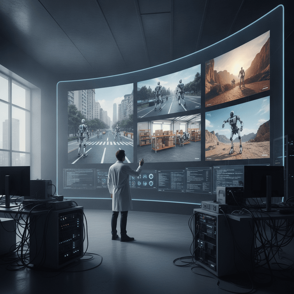 The virtual worlds where robots are trained