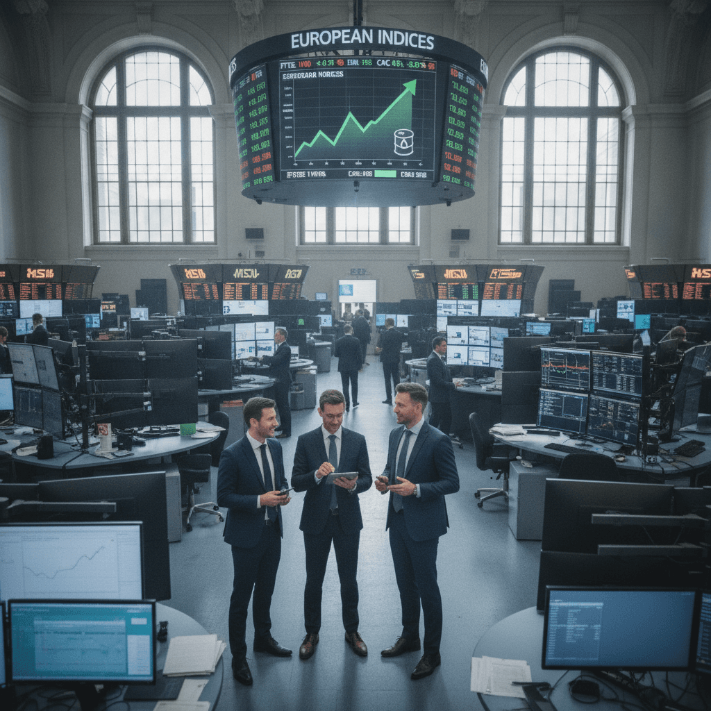 Global Market: European shares edge higher as lower oil prices lift sentiment 