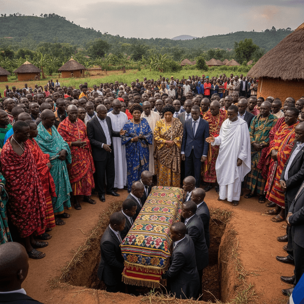 Uganda's King Oyo buried amid calls for unity over his successor