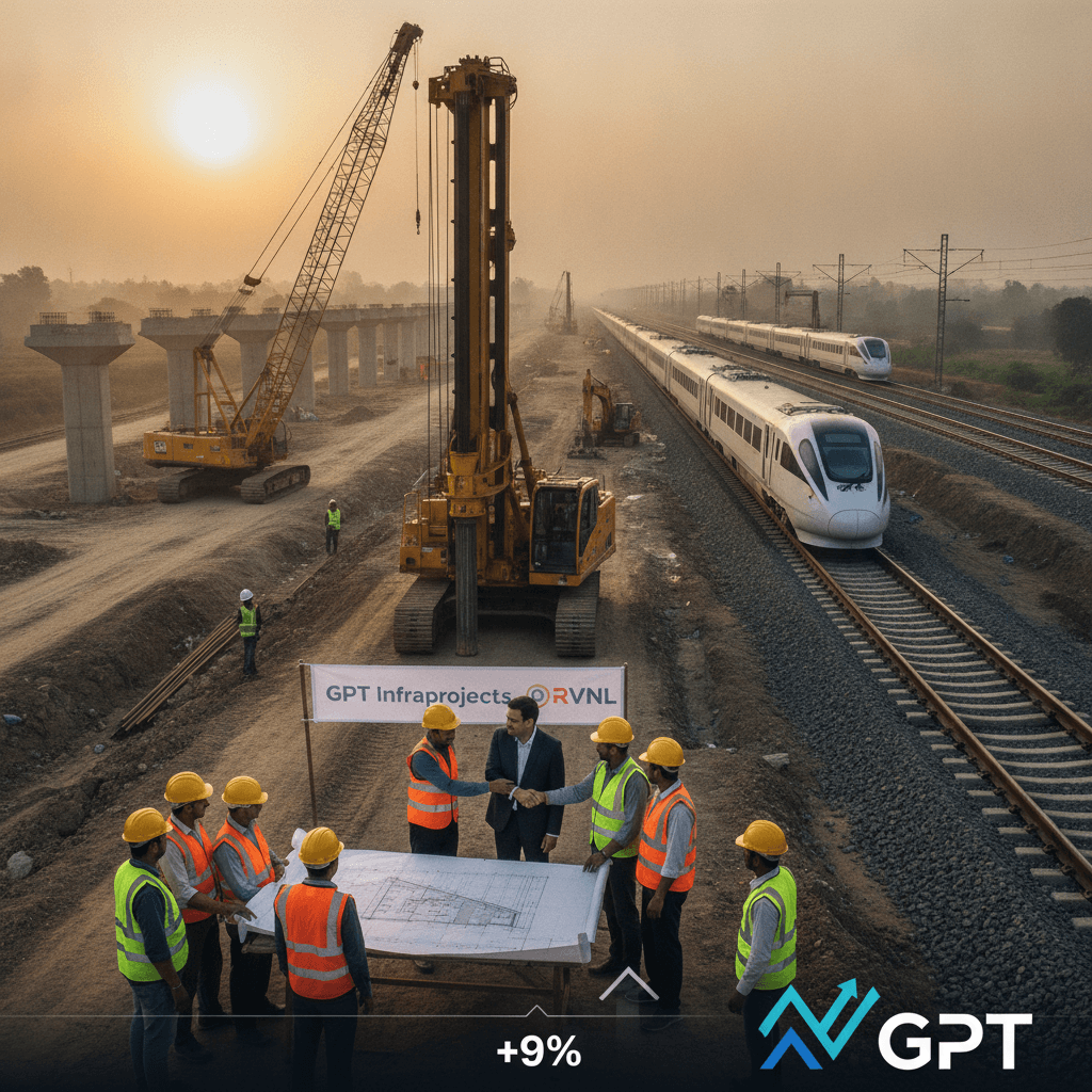 GPT Infraprojects shares surge 9% after securing Rs 484 crore railway order from RVNL