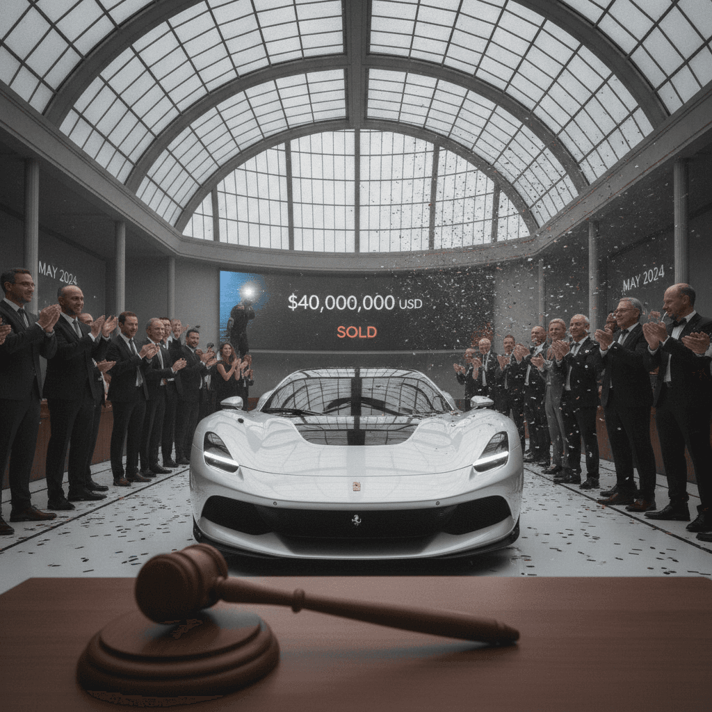 Ferrari's first ever electric car sold for record $40m