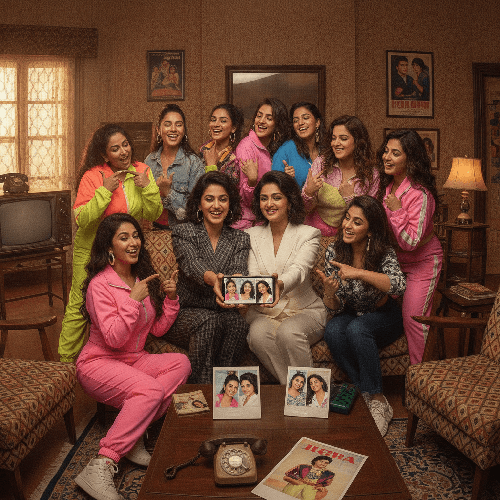 Keerthy Suresh, Kajal Aggarwal and other South Indian stars join 1980s AI photo trend
