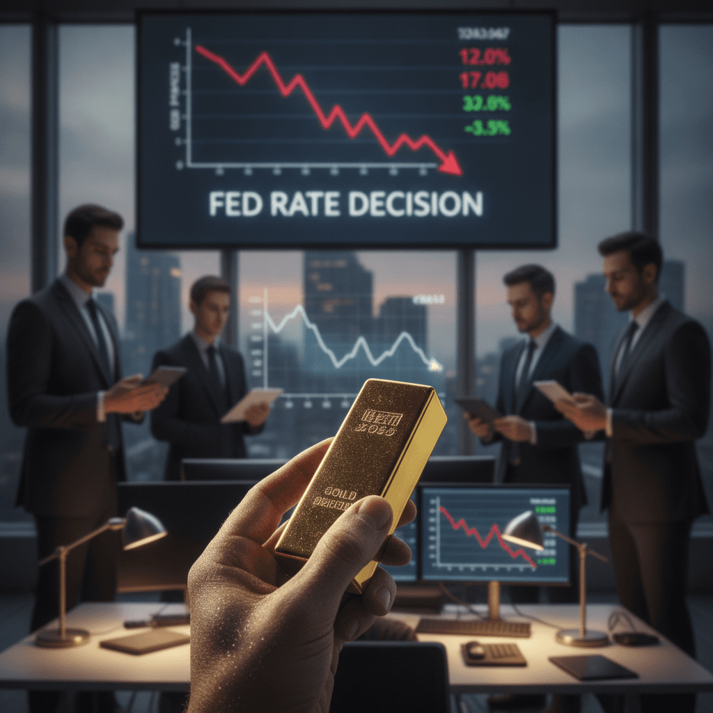 Gold prices under pressure ahead of Fed rate decision