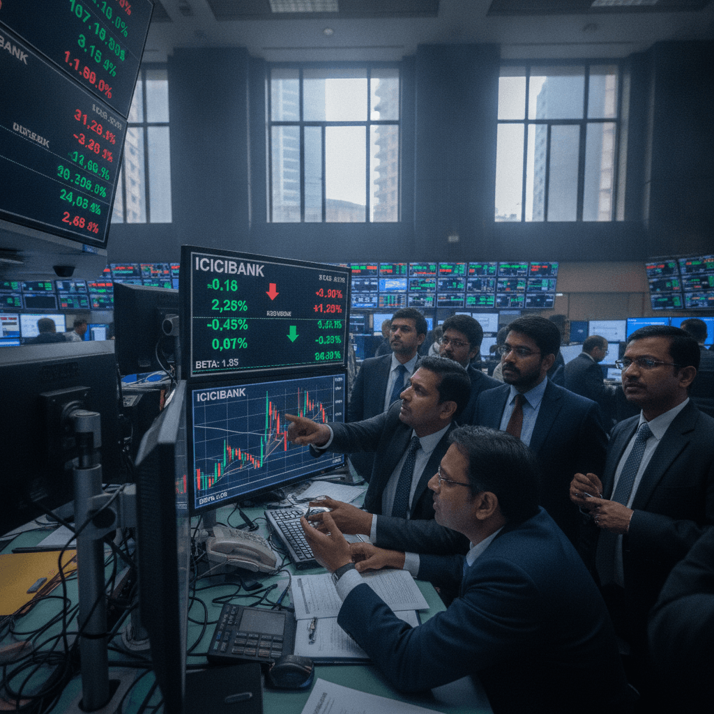 ICICI Bank Share Price Live Updates: ICICI Bank's beta indicates a volatile trading environment