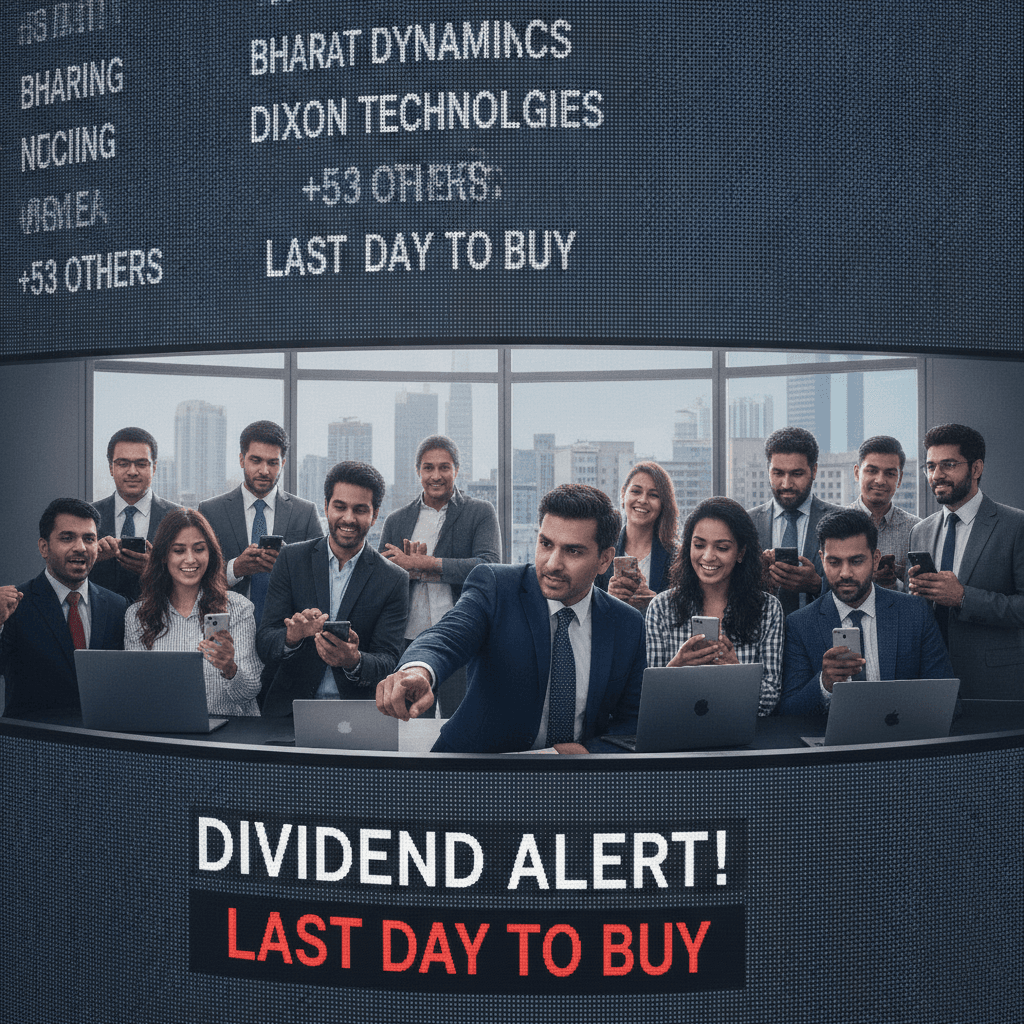 Dividend alert! Last day to buy Bharat Dynamics, Dixon Tech among 55 stocks for dividends, Do you own any?